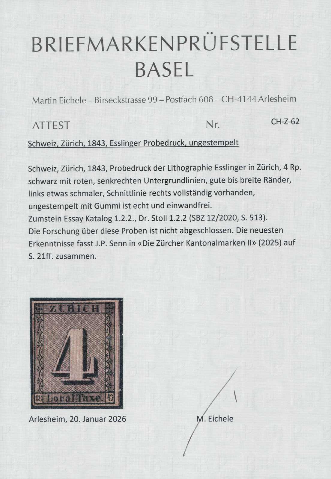 Image 2 for lot number 2511 for 16th Pilatusmail-Auktion