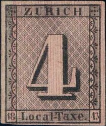 Esslinger Probedruck, Zürich 4 mit senkrechten Untergrundlinien und ...