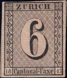 Esslinger Probedruck, Zürich 6 mit waagrechten Untergrundlinien und ...