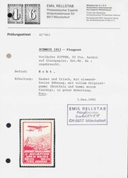 1913, Vorläufer Sion, Kreidepapier, Attest Rellstab, 600 ...