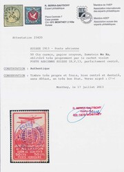 1913, Vorläufer Sion, Kreidepapier, sauber gest., Attest/signiert ...