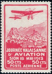 1913, Vorläufer Sion, Kreidepapier, 600.-Automatically generated ...