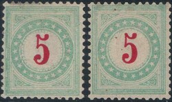 5c hellblaugrün, N + K, 365.-Automatically generated translation:5 c ...