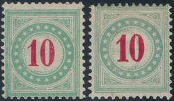 10c hellblaugrün, N + K, Haftspuren, 425.-Automatically generated ...