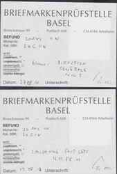 50c gelbgrün, 2 sauber gest. Werte, je Befund Eichele, 290 ...