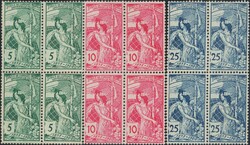 Viererblockserie (3), postfrisch, 860.-