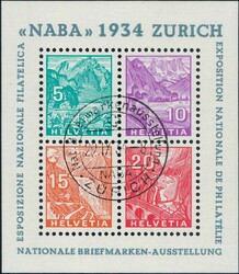 1934, Naba-Block mit ET-Sonderstempel, postfrischer Gummi, 1150 ...
