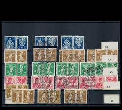 Kehrdrucke, Posten auf 70 grossen Einsteckkarten mit teils guten ...