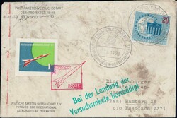 Deutschland 1.11.1959, 13. Versuchsreihe mit Katastrophenstempel "Bei ...