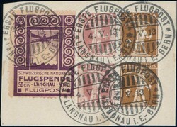 1913, Vorläufer Langnau mit stark verschobener Zähnung auf ...