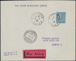 1929, Erstflug Montlucon-Genf, SLH 350.-Automatically generated ...