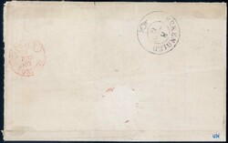 1852, Rayon II Type 5 B/LO, ganze Marke zusammenhängend mit ...