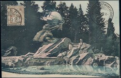 1910, Karte mit Buntfrankatur von Bern