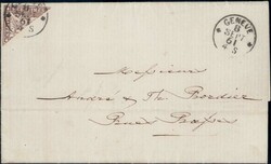 1861, 5Rp dunkelbraun, Diagonalhalbierung auf sehr sauberer ...