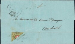 1853, Type 13 E/LU, DIAGONALE HALBIERUNG, farbfrisch und allseits ...
