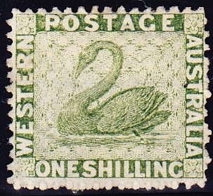 1868, 1S. salbeigrün (sage-green), Zähnung 12 1/2 . Farbfrisch