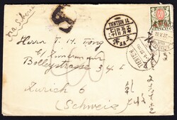 1927 Brief aus Tientsin (Chinesische Frankatur rückseitig) via ...