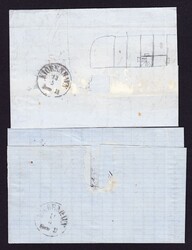 1871 2 Faltbrief aus Bordeaux nach Kopenhagen, Dänemark. 10 und 40 c ...