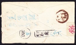 um 1887 taxierter Brief per "Book Post" aus England nach Tokyo. ...