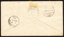 1875 Brief aus DAYLESFORT, Victoria nach Minusio. 2x 6d (1 Eckzahn ...