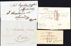 1742-1932 Stampless covers, with 1742 "Q.D.G." entire to Venice. 1835 ...