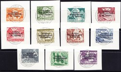 1950/1957 Serie Technik und Landschaft mit Vollstempel auf kleinem ...