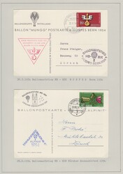 1954 - 1964 BALONPOST aus Europa. 59 Briefe auf 28 ...