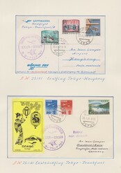 1955 - 1964 Erstflug-Briefe ganze Welt, hauptsächlich Asien ...