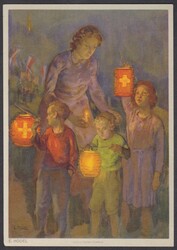 1947 Aug. 1. Bundesfeierkarte mit dem gesamten Satz. Sauber ...