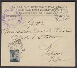 1910 Mai. 13. Brief aus TRIPOLI LIBYEN nach Palermo Italien. ...
