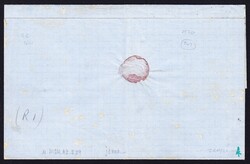 1859 4x 1/2 gr, Platte 1 auf Brief aus MESSINA. Attest Diena. Ex ...