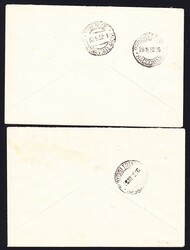 1932, Dante und Leonardo, 7 Werte auf 2 Einschreibe -Flugbriefen. ...