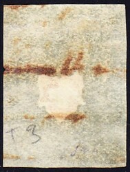 1850 Rayon I dunkelblau mit Kreuzeinfassung, Type 3, Stein A1a, mit ...