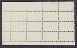 1949 Pro Patria Höchstwert HAUS IM PRÄTIGAU 16er Eckrandblock. 2 ...