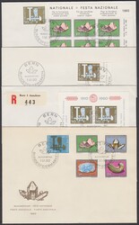 1946 - 1960. Posten von 8 Briefen, Satzbriefe und Ersttagsbriefe. ...