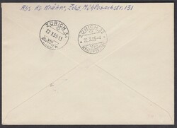 1955 Okt. 21. Lausanne Block auf Bedarfsbrief, Eingeschrieben. ...