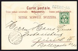 1900 gelaufene Litho AK: Gruss aus den Schweizer Bergen. Höchste ...