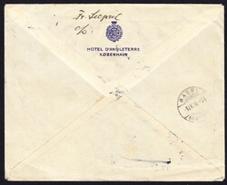 1920 R-Brief aus Kopenhagen nach Basel. 14 Farbenfrankatur. ...