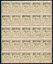 Hoi-Hao, N°28**/* en bloc de 25 TB (Prix estimé 750€)