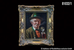 Fritz Wagner (1896 München - 1939 Ebenda), Rauchender Mann mit ...