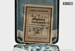 Taschenuhr Alpina, Nr. 295223/93542, Deckel in 585er GG, mit original ...