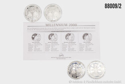 Medaillen Konvolut 4 Stück Millennium 2000 Silbermünzen 5 Dollar, ...