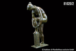 Fritz Nuss (1907 Göppingen - Strümpfelbach 1999) Strumpfanziehende, ...