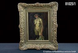 Alfred Küchler Portrait einer nackten Frau, Öl auf Leinwand, ...