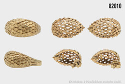 Gold-Set 585er GG, Ring und Ohrstecker, Gesamtgewicht ca. 11,88 g, ...