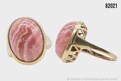Goldring mit Rhodochrosit, 333er GG, Gesamtgewicht ca. 5,7 g, ...