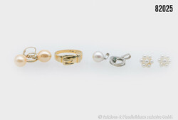 Goldschmuck 585er Gold, Gesamtgewicht ca. 8,6 g, dabei Ring, Ohrringe ...