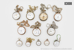 Konv. 12 versch. Taschenuhren, teilw. mit Stempelung "0.800", u. a. 1 ...