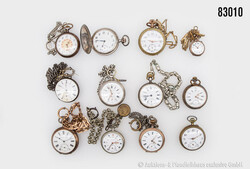 Konv. 12 versch. Taschenuhren, teilw. mit Stempelung "0.800", u. a. 1 ...