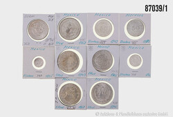 Mexiko Konvolut 10 Münzen v. 10 Centavos bis 1 Peso, 1935-1965, ...
